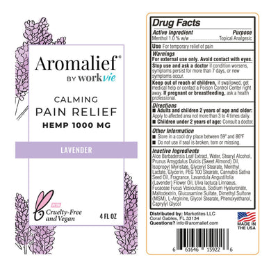 Pain Relief Roll On and Lavender Relief Lotion - Aromalief x Workvie