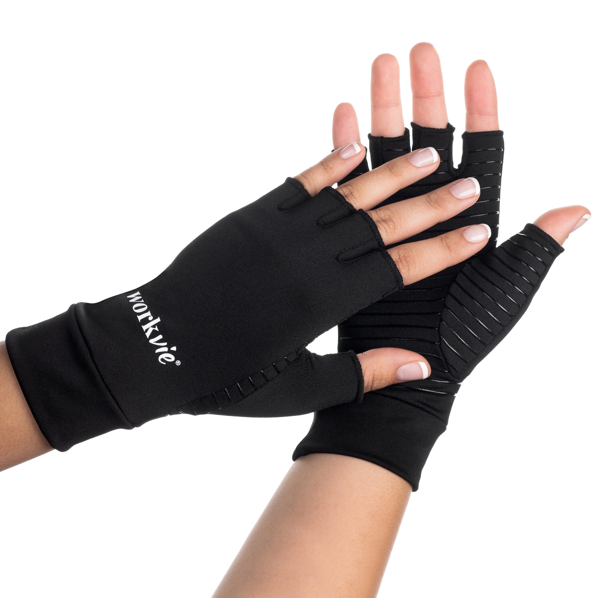 Hands with Workvie Copper Compression Gloves